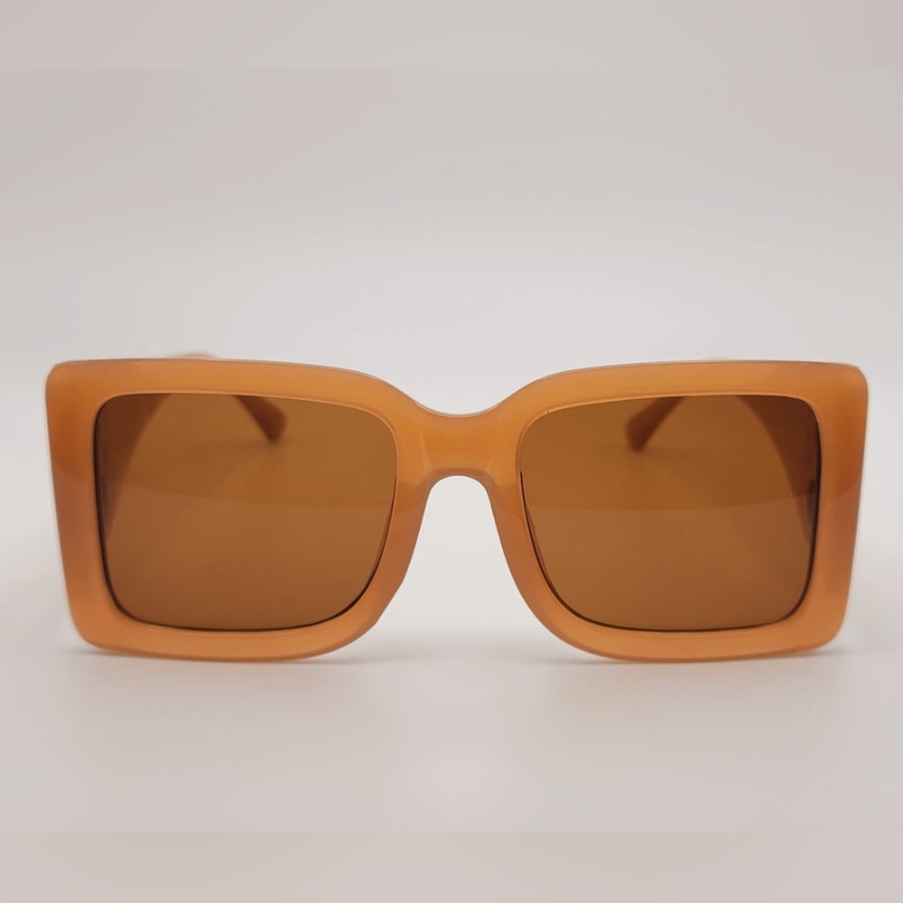 NWOT Rectangular Sunglasses in Mocha Brown
